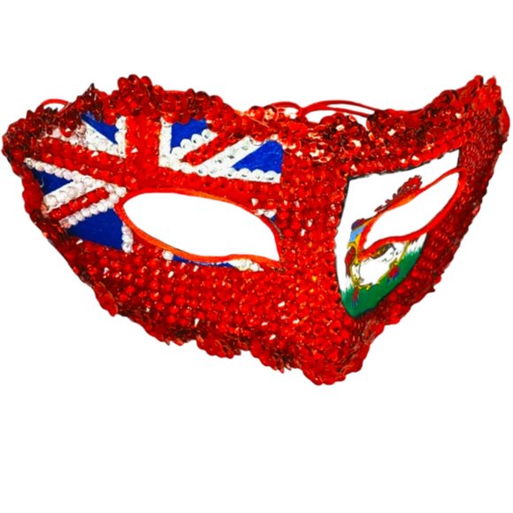 Bermuda Masquerade Rhinestone Mask covered in crystal rhinestones - Picture 2 of 2